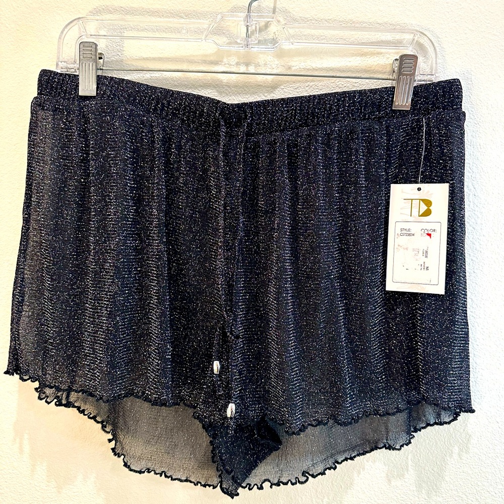Mesh Shimmer Sheer Shorts (XL)